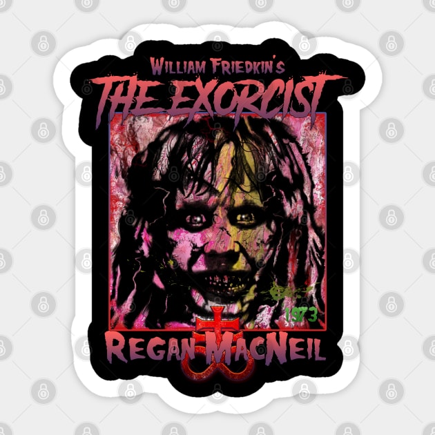 Halloween Horror Collection: 6 'Regan MacNeil' Sticker by Sean Damien